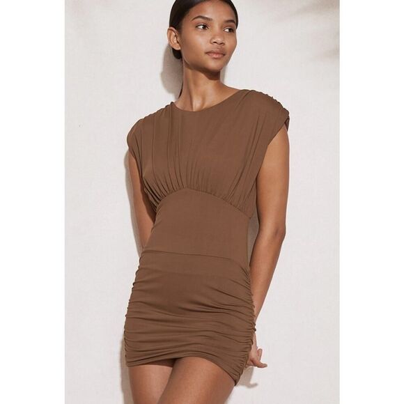 Marysia Swim One Piece Swimsuit Dress in Dark Earth NWT Sz. M - Picture 1 of 8